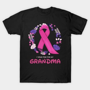 I Wear Pink For My Grandma Breast Cancer Awareness T-Shirt